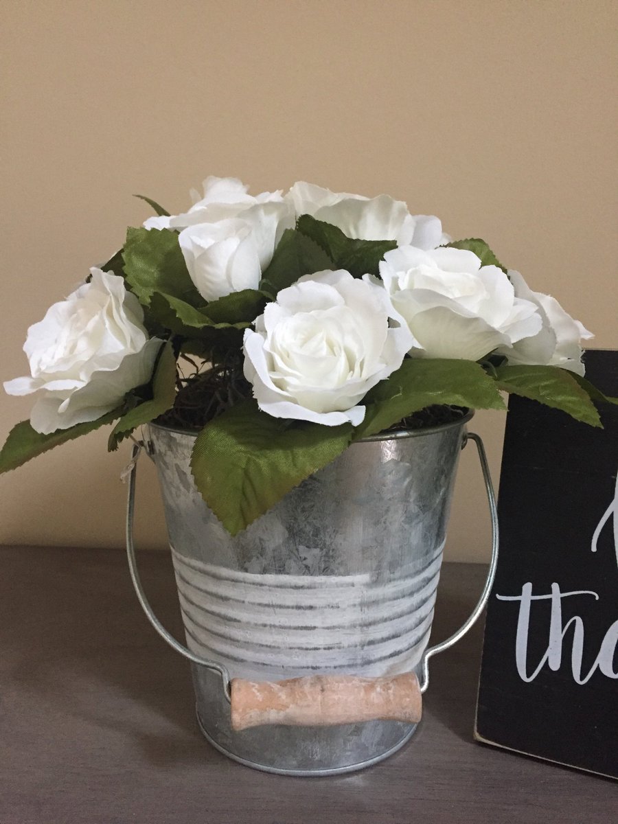 Excited to share this item from my shop: Farmhouse Table Decor, Farmhouse Flowers, Shabby Chic Cottage, #WhiteRose in a Galvanized Pail, Simple Centerpiece, Floral Arrangement, Gift #barnwedding #farmhousewedding #shabbychic #farmhousedecor #homedecor https://etsy.me/2TQcBWM