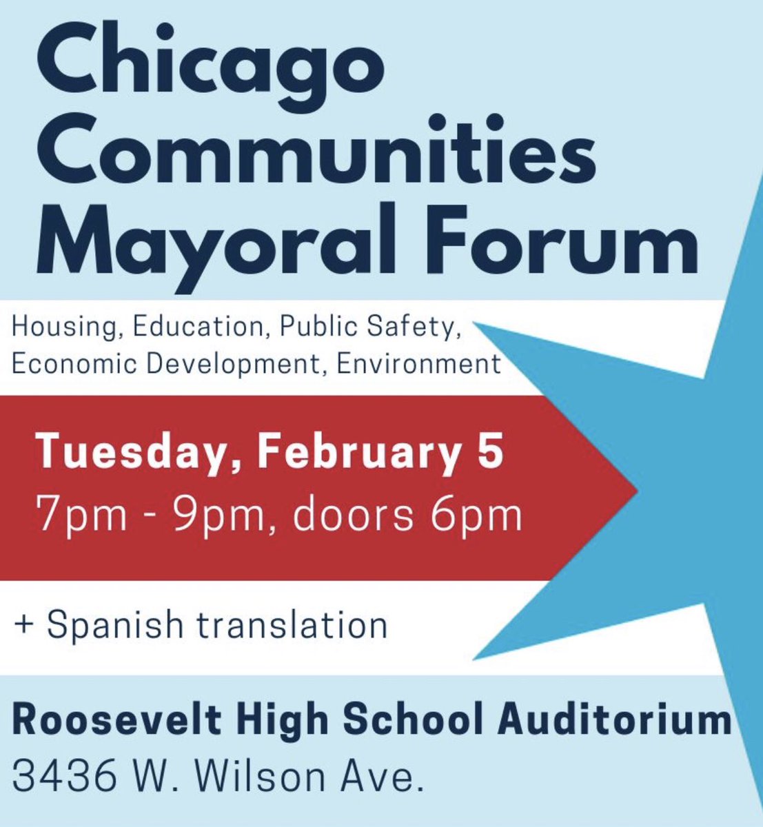 apccchgo's tweet image. APCC encourages all of our community members and partners to attend this important Chicago Mayoral Candidate Forum on February 5th at @RHSChicago.