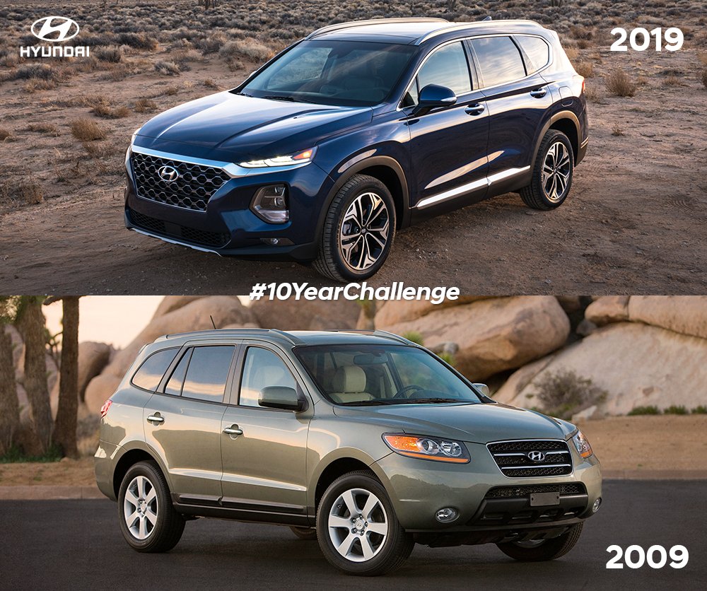 #AmorDeVerano es renovarse año tras año y nuestra icónica #SantaFe es testigo. Imagínate la década que está por venir junto a Hyundai. #10yearchallenge