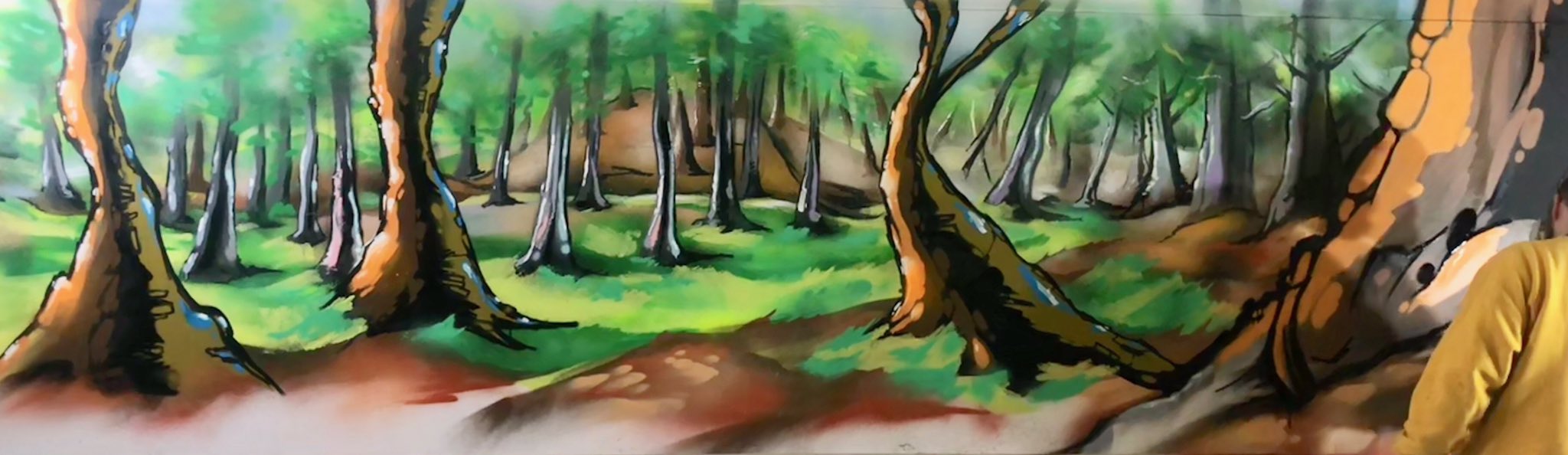 Рисунки граффити лес