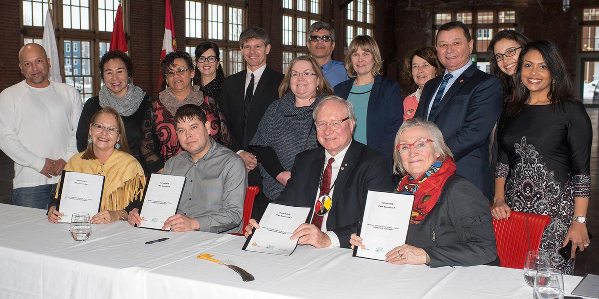 The tripartite Framework Agreement represents an important commitment from Government of Canada, the Province of Prince Edward Island &amp; Mi’kmaq of PEI towards a path of reconciliation. <a href="/mikmaqPEI/">Mi'kmaq Confederacy of PEI</a>  @GGCIndigenous  #PEIMikmaq  #FirstNation #PEI #GoC  ow.ly/Ebif101rub2