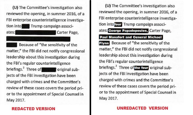 ....and the targets of the dossier, now inside the PDB, were unmasked by Susan Rice. So the question now becomes: In addition to candidate Donald Trump, who were the targets then within the Obama PDB material? Well, in hindsight, we now know the answer: