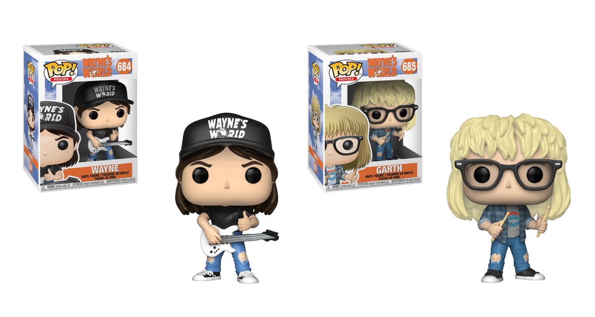 RT & follow @OriginalFunko for a chance to WIN these Wayne's World Pop!s