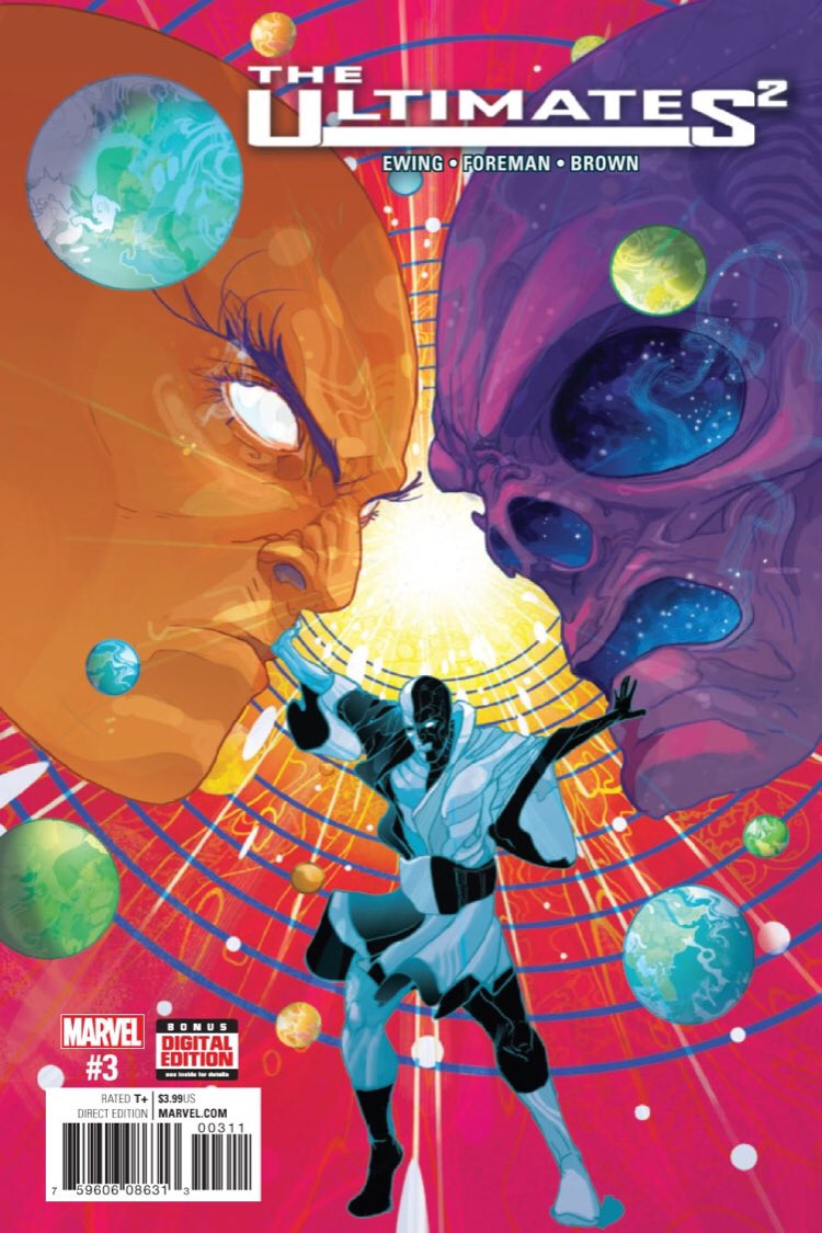 dano_cosmic's tweet photo. @MARVELspank @btmorgan85 @COMICBOOKMAN1 @KyleBarrech @jared_webb1 @ChangoATX @ChrisIsHCFest @JasonWW3 @AntaresMHD #Ultimates2 #3 (Vol 2, 2017), by @Al_Ewing, cover by @cjwardart https://t.co/NrGoMMNSDq