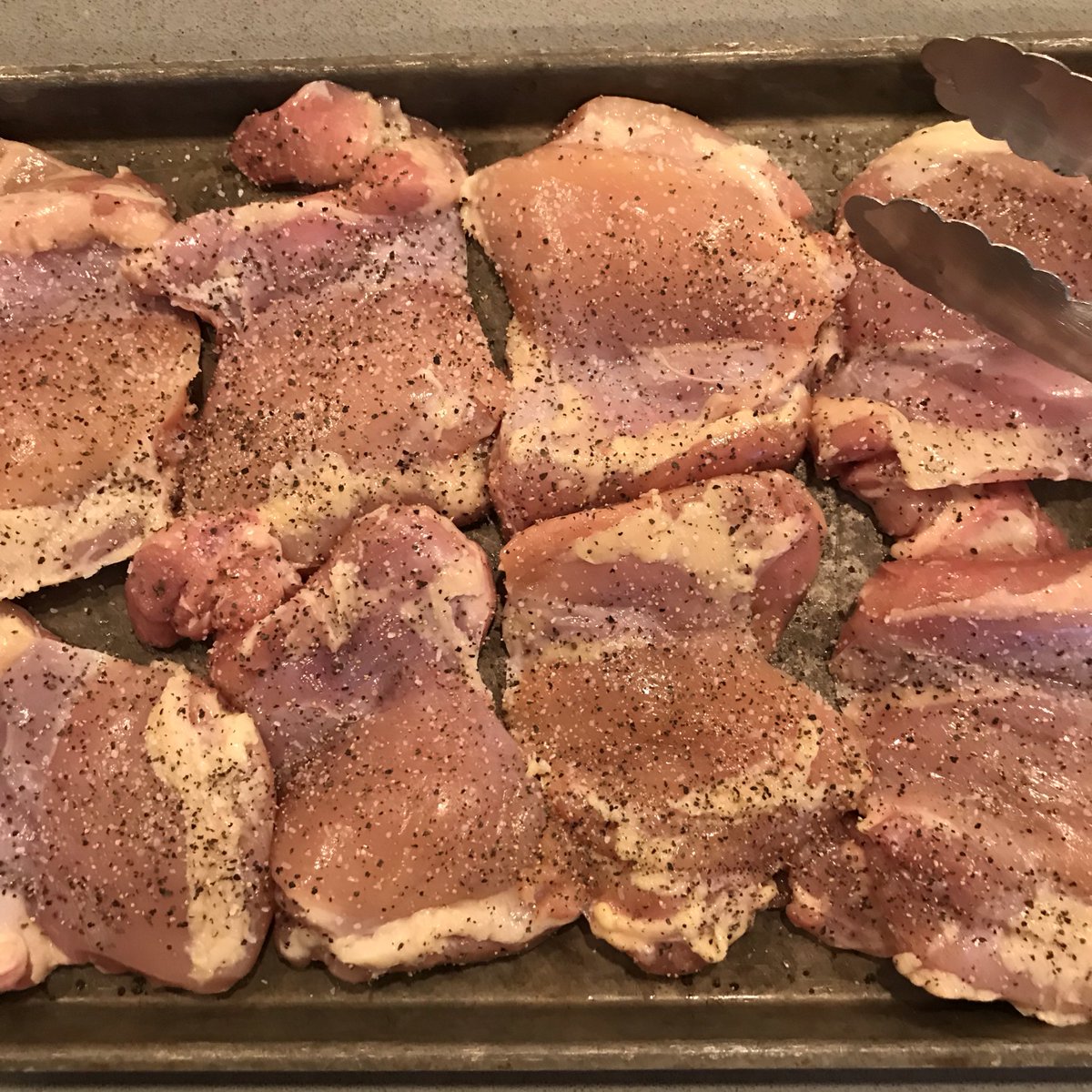 TQPurdon's tweet photo. In #PurdonNation, we are currently without a rabbit source, so subβing boneless, skinless chicken thighs in this great recipe from one of our favorite cookbooks. #norabbit #olives https://t.co/Aao4ikqeEv