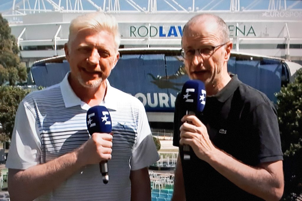 Mein Lieblingsduo BB und Stach ist back 🙌🏻 #AusOpen #MatchballBecker