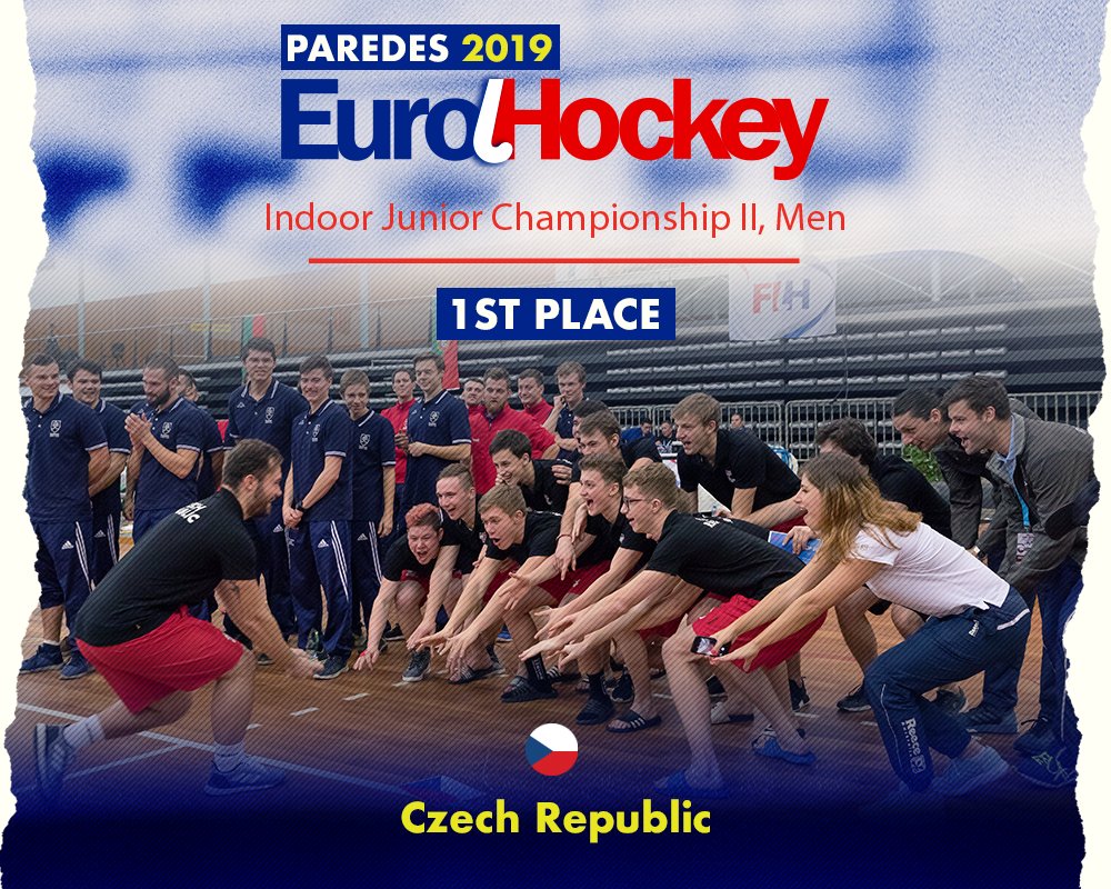 ParedesEH2019's tweet photo. Victory after victory, Czech Republic won this Eurohockey Indoor Junior Championship II - Paredes deservedly. Congratulations and good luck on the top Division ! 🥇🇨🇿

#Eurohockey #EHI2019 #Paredes https://t.co/lh2qcF9KBc