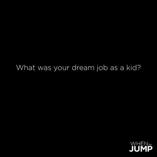 whentojump's tweet photo. Think back to when you were 5 or 6 years old and someone asked you what you wanted to be when you grow up. Was it an astronaut? A doctor? A professional squash player? Tell us, and don’t be shy! Is your dream still the same or are you dreaming about a new jump? #whentojump https://t.co/6cvskLGq2t