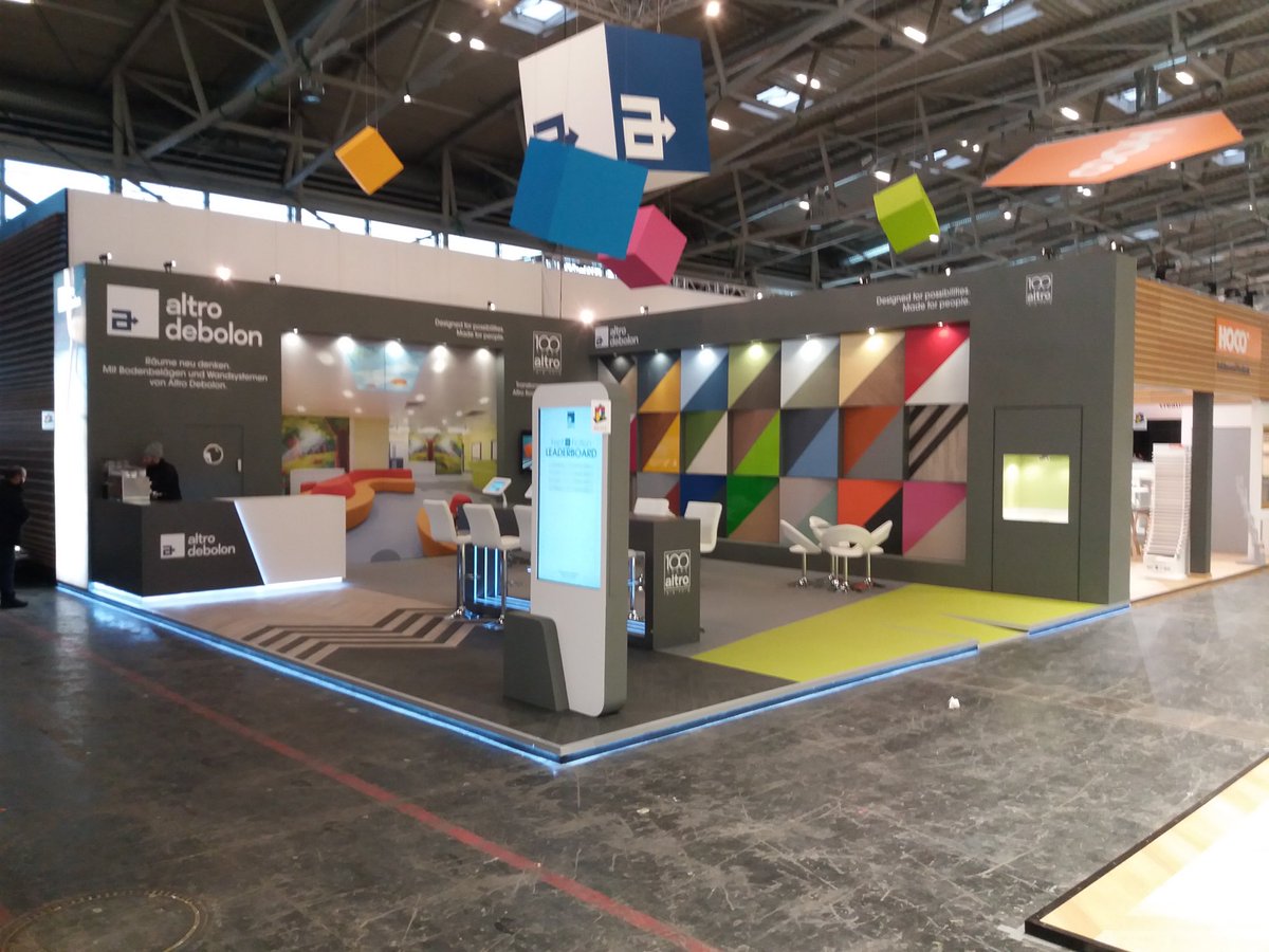 Altro_Katherine's tweet photo. We’re ready to go at #bau2019 thanks so much to our brilliant tech guys Mike and Roger and our fantastic stand builders @identityglobal @AltroFlooring #exhibitionstand #eventprofs https://t.co/ML0AX1W2w0