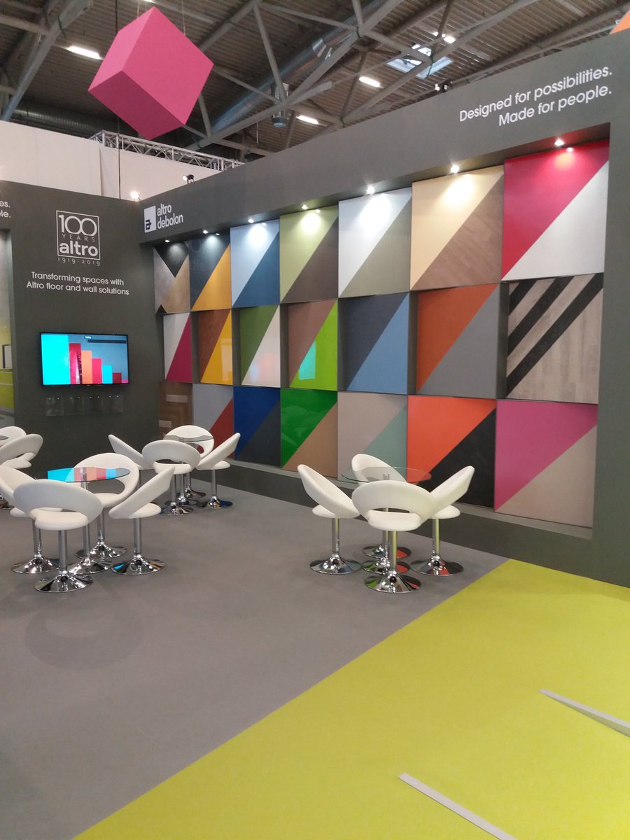 Altro_Katherine's tweet photo. We’re ready to go at #bau2019 thanks so much to our brilliant tech guys Mike and Roger and our fantastic stand builders @identityglobal @AltroFlooring #exhibitionstand #eventprofs https://t.co/ML0AX1W2w0