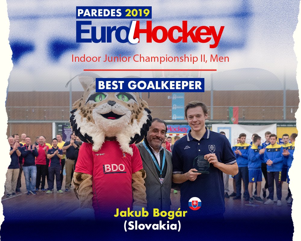 ParedesEH2019's tweet photo. The best GK of the tournament was Jakub “Iron Hands“ Bogár from Slovakia. Congratulations! 🥅⛔

#Eurohockey #EHI2019 #Paredes https://t.co/woTSWKfHTH