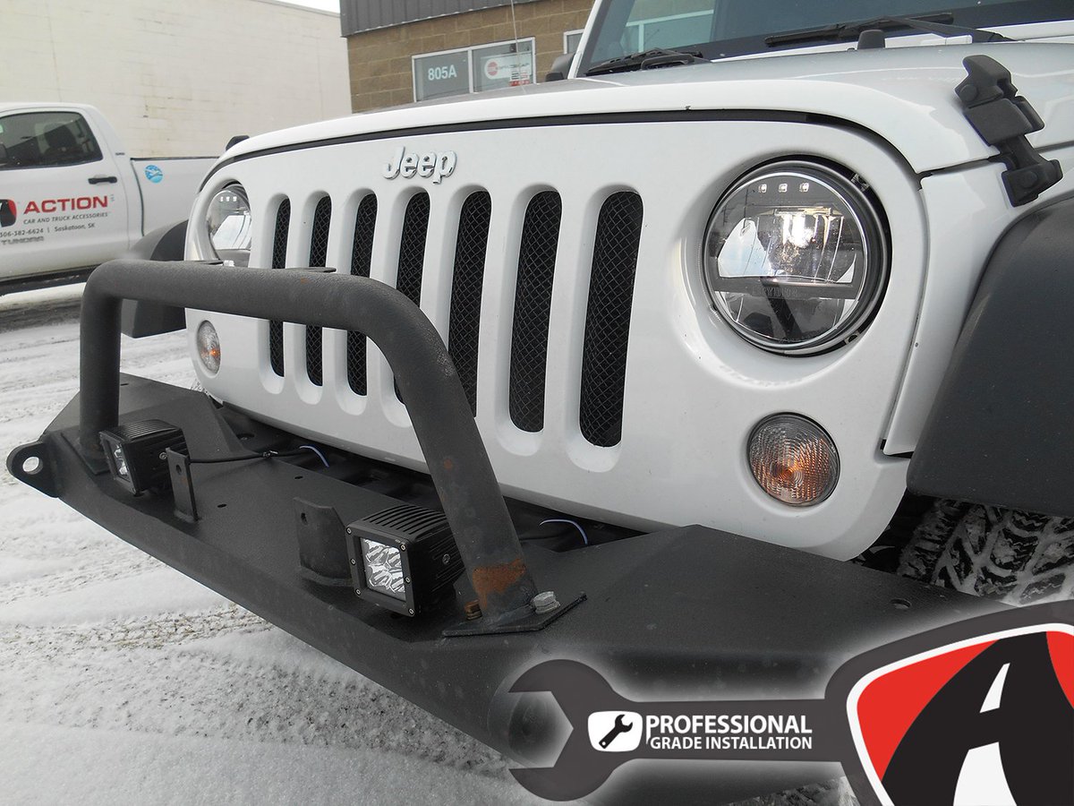 actioncar_truck's tweet photo. Headlights from Spyder installed in this 2014 Wrangler by our store in Saskatoon, SK! #professionalgradeinstallation #jeep #spyderauto #headlights #installedbyaction #actioncarandtruck https://t.co/9LAqzauGms