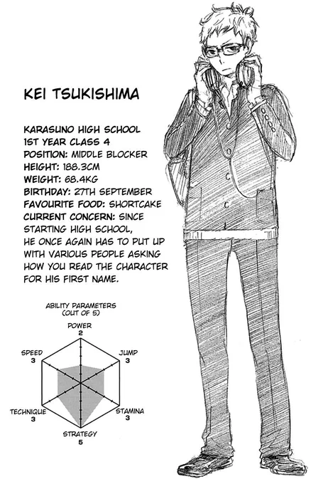 @tokydok for you I could also see Kenma or Tsukishima. Both are intelligent and talented but low key, laid back, and struggle with motivation/finding a personal reason to enjoy volleyball like everyone around them, so when they each eventually find it, it's especially cool. 