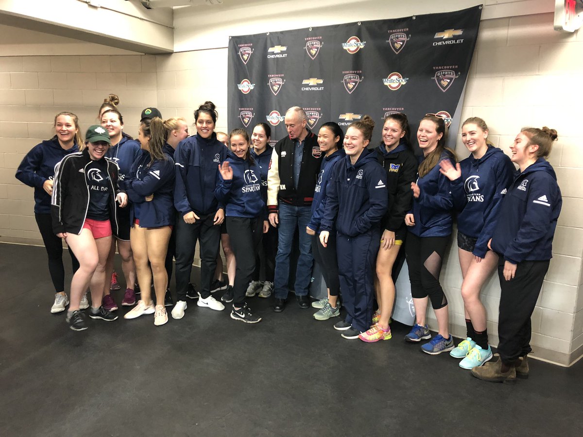 WHLGiants's tweet photo. An honour to have @RonMacLeanHTH join us this morning at @LangleyEvents for a tour and some stories. Thank you to Ron, @TaraSlone and the entire @hometownhockey_ crew for showcasing Langley and the game of hockey. https://t.co/osyXxArnh8