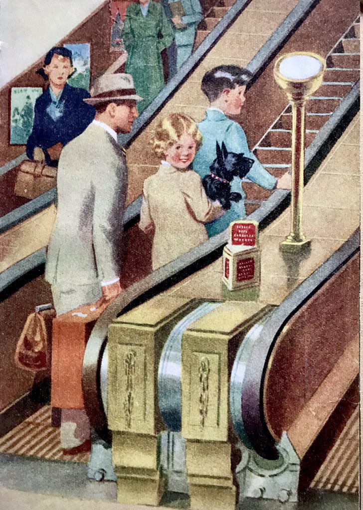 LBFlyawayhome's tweet photo. The modern world in old Ladybird books.
‘How to ride an escalator’ 1955.
(Apparently you should step on and off with your left foot)
#WCWatson https://t.co/dtCGkinAac