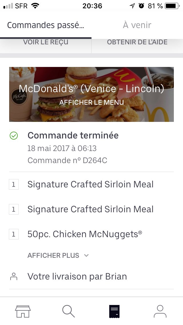 JRMercier's tweet photo. @UberFR_support qui ne veut pas te rembourser car tu as annulé trop de commandes. Dernière commande annoncé livré le 1 janvier alors que tu n’as jamais rien eu. Et les anciennes annulés sont annulés par Uber lors du lancement de Mac Donald aux usa Annulés par Uber. #uber #escroc https://t.co/zVdGw0jvzq