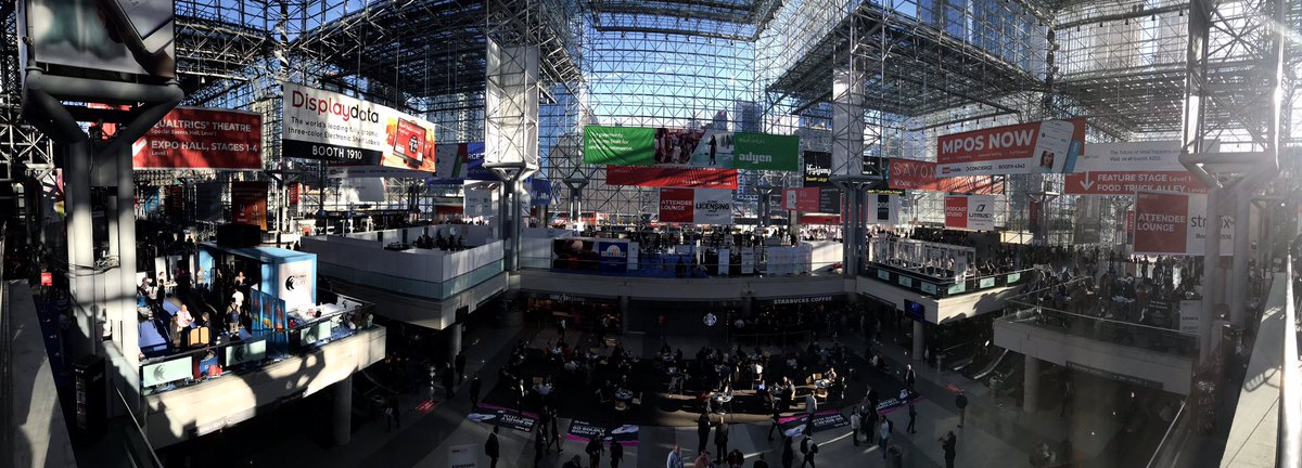 ValeRideout's tweet photo. Middl of the first day #NRF2019 - normally I’m singing, but either way I’m selling. #skubana https://t.co/sm0X91Kc2Z