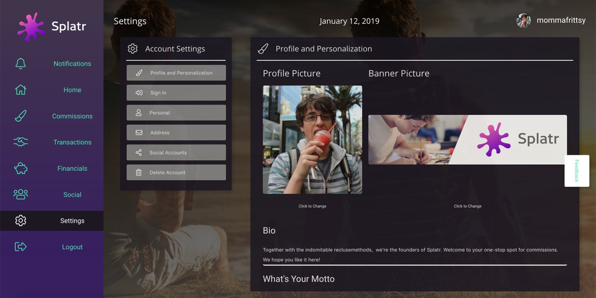 splatr_art's tweet image. Did you know that you can customize your userpage from your Dash? Just go to the settings area (the cog on the left) and get personalizing!
#SplatrBeta #ArtCommissions #Commissions
buff.ly/2QO1yvC