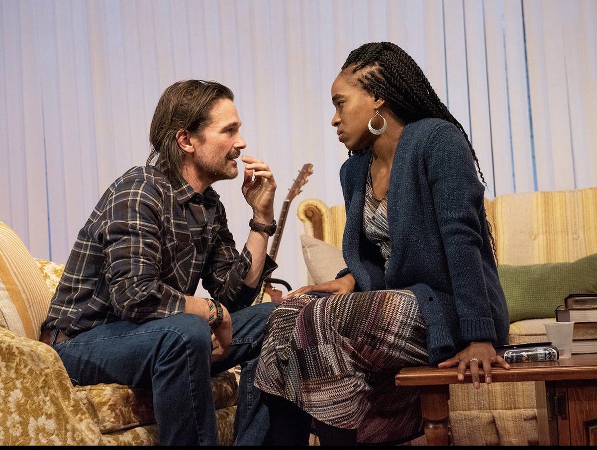 kavin_b's tweet photo. At intermission of Blue Ridge. So great seeing two favorite soap alums from two different soaps come together to kill it on stage in this fantastic new off-broadway play #ChrisStack @KristolynLloyd #OLTL #BandB https://t.co/6xH3VZjgUs