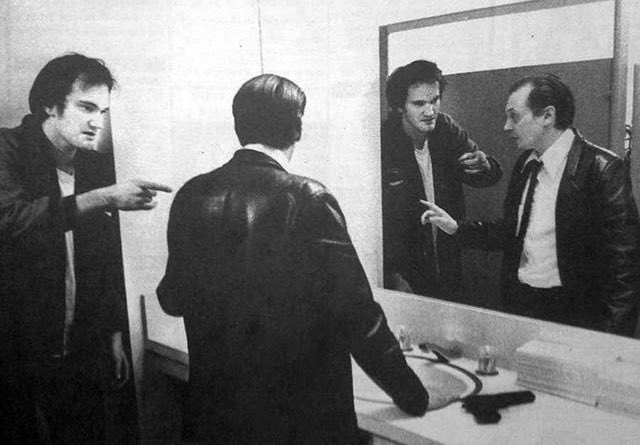 Quentin Tarantino y Steve Buscemi ensayando el guión de 'Reservoir Dogs' en 1991.