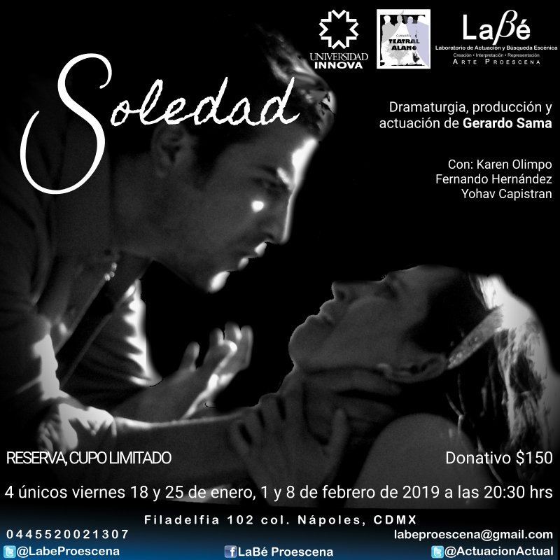 LabeProescena's tweet photo. @ActuacionActual @ArteyKefi @kefiarteysalud @culturateatral @CulturaTeatral_ @micarteleramx @teatrocartelera https://t.co/msr1fkGDA0