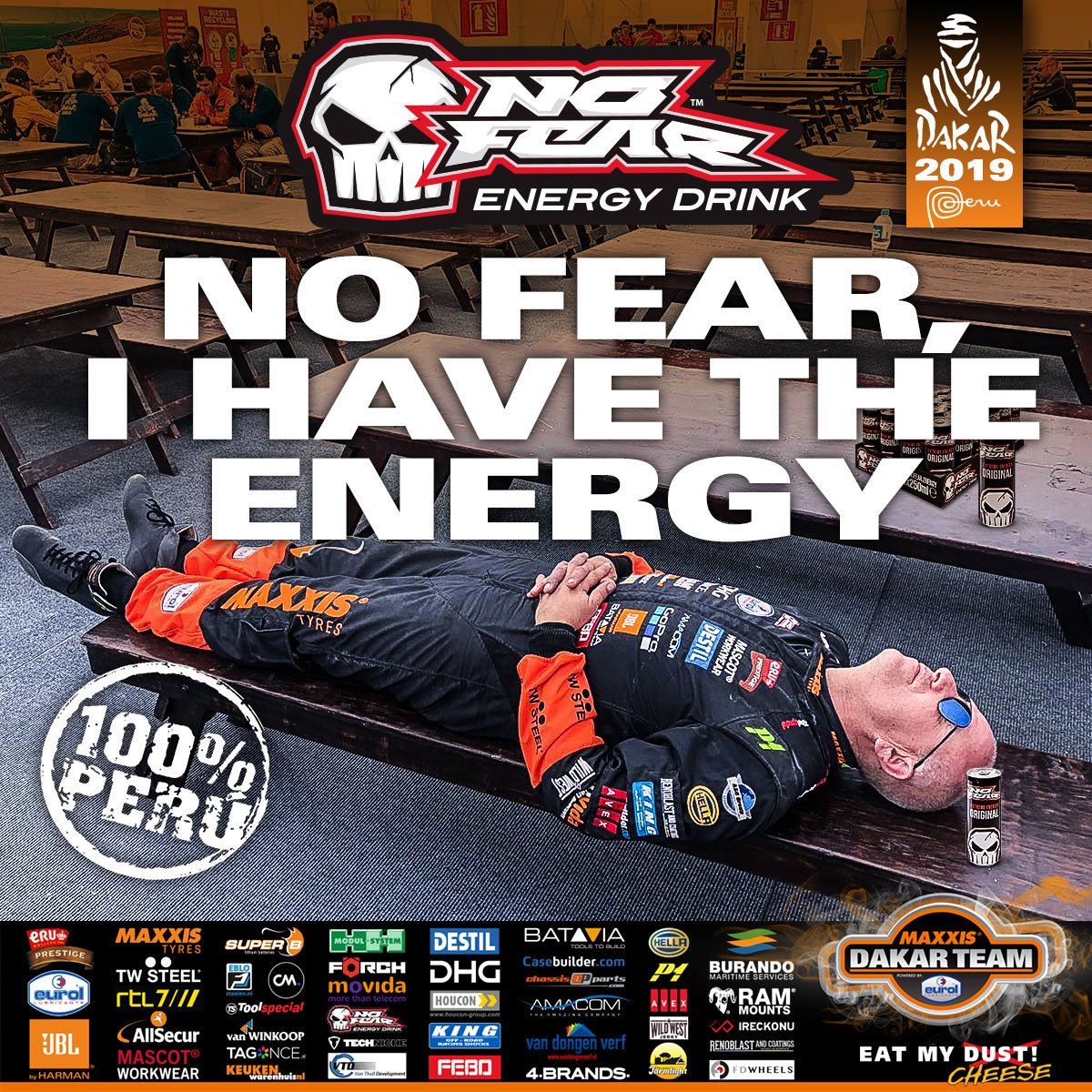Monday mornings be like... 😅 
<a href="/nofearenergyNL/">No Fear Energy Drink</a>
#Dakar2019