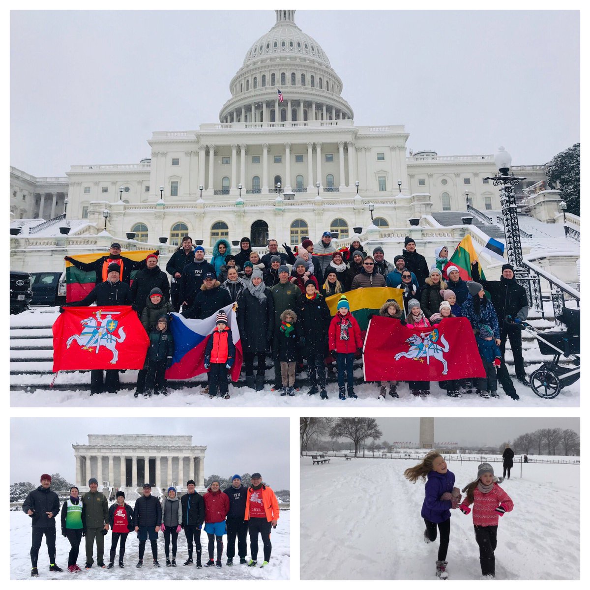 LTembassyUS's tweet photo. A tribute #run in Washington, DC, in memoria of 14 Lithuanian citizens killed by Soviet tanks on January 13, 1991. LT Embassies and communities across the world joined this tradition of commemorative run. #weremember #freedom https://t.co/RbpkuTq1ZA