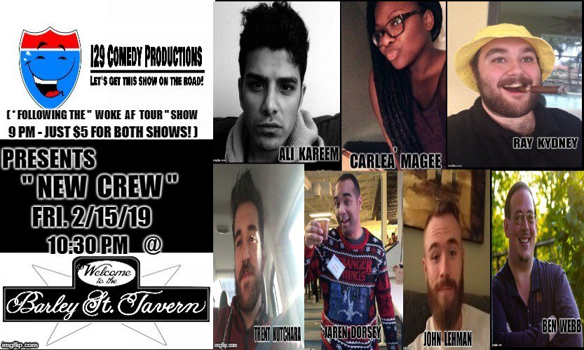 OMAHA, NE! - Check out some of the freshest faces in the Omaha Comedy Scene on Fri. 2/15/2019 following the WOKE AF COMEDY TOUR show, featuring @ComedianDorianV  &amp; <a href="/LeMaireLee/">LeMaire Lee</a> from Philly, PA. <a href="/barleystreet/">Barley Street Tavern</a>  9 pm. $5

EVENT LINK:
nightlifeco.com/omaha/event/wo…