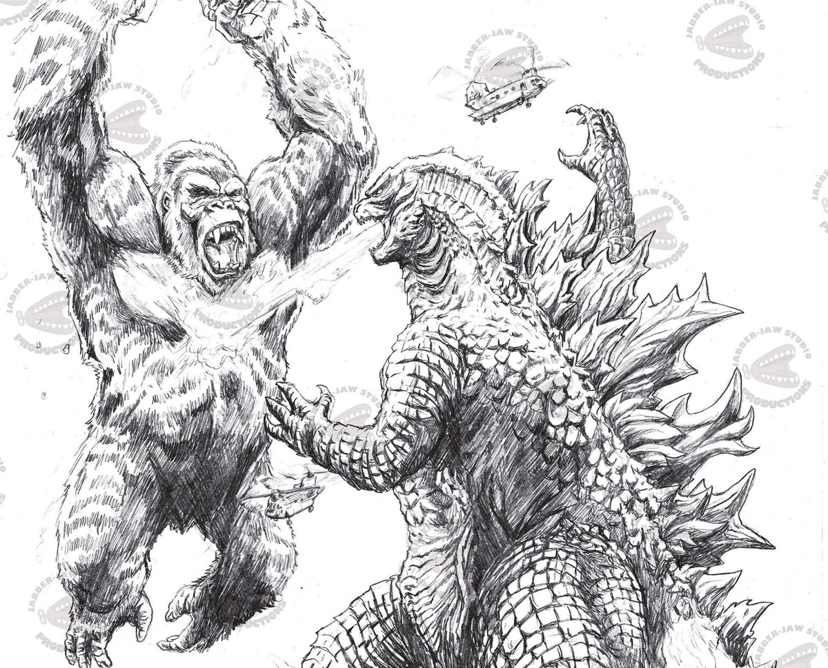 Godzilla Vs Kong Coloring Pages Printable - Printable Templates