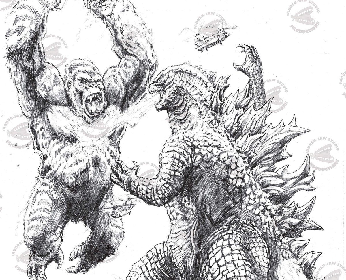 godzilla vs king kong coloring pages