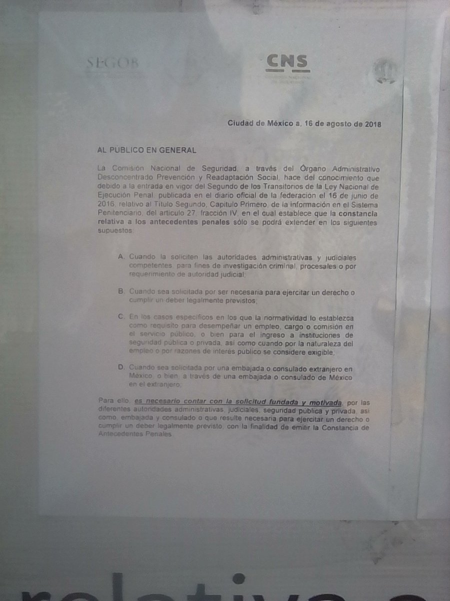 Carta de antecedentes no penales cdmx 2020