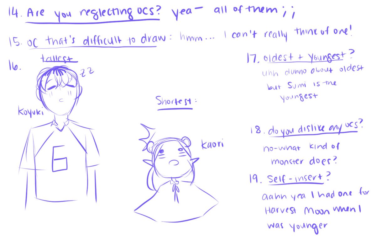 alfdkjasl sorry for the really messy writing and scribbles I tried to answer all of these as quickly as possible: 