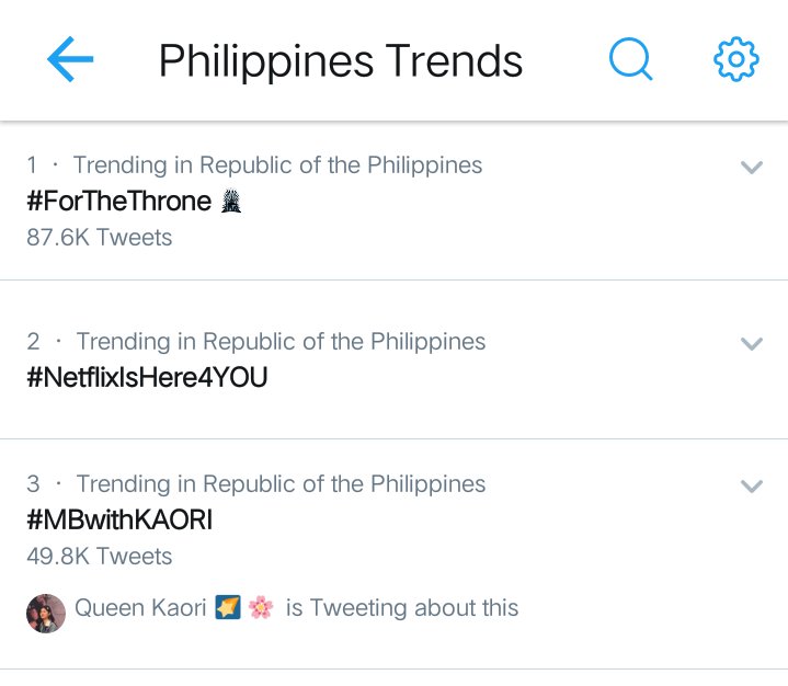 jnnclbrmj's tweet photo. Still trending. We love you! @kaori_oinuma 

#MBwithKAORI https://t.co/x59YfFSzdJ