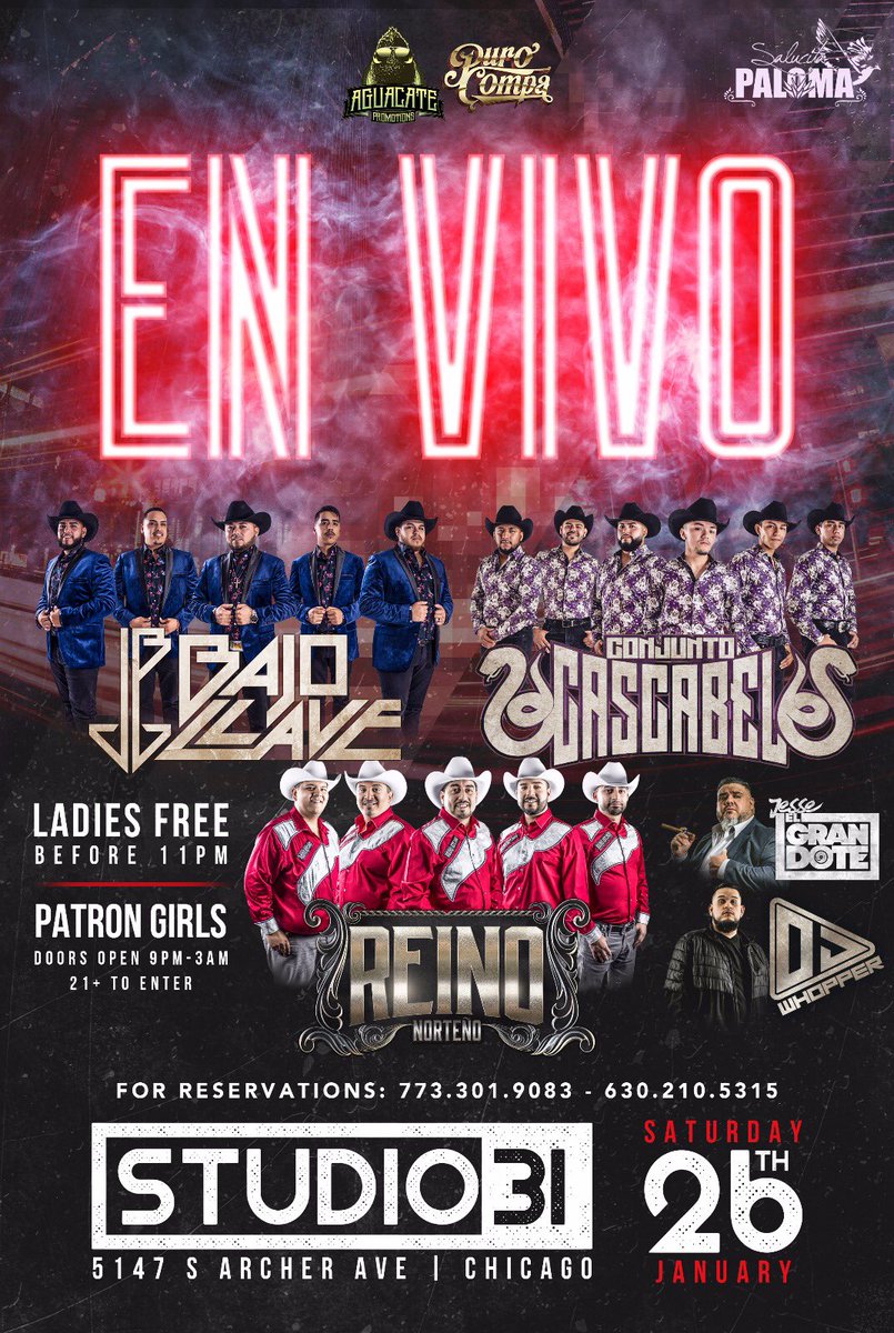carlosviejonvoz's tweet photo. Upcoming Events!! #thehills #studio31 #aduana 773-301-9083 @AguacateRecords @aguacatepromo @PuroCompaEnt @jandoleyva #amgstrong 🥑💪🏽🥑💪🏽🥑💪🏽 https://t.co/DEuJl3wYAA