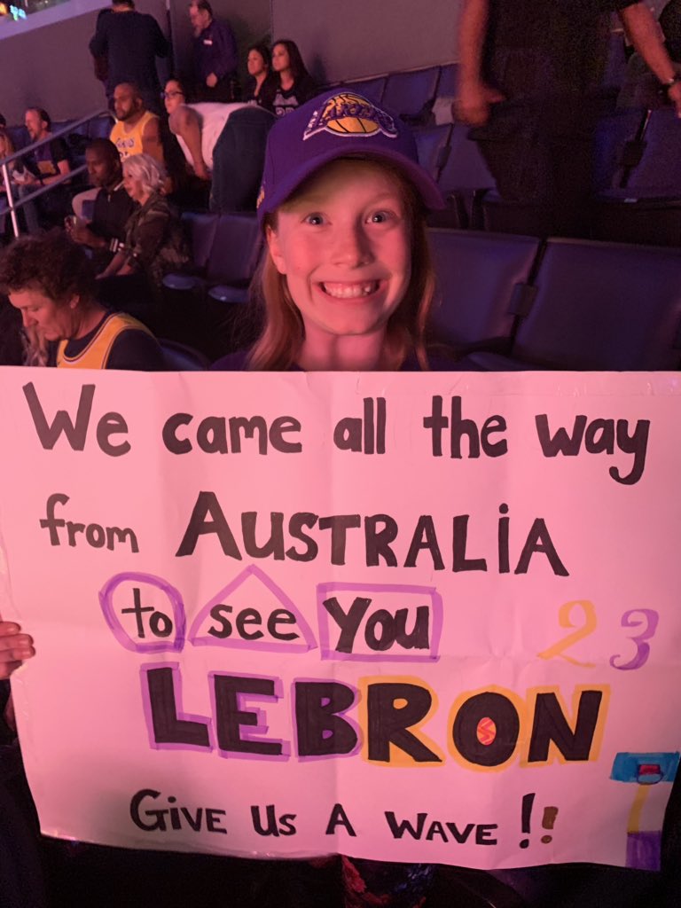 penhammond's tweet photo. We came all the way from #australia #Atthelakersgame https://t.co/sXwuG01mUv