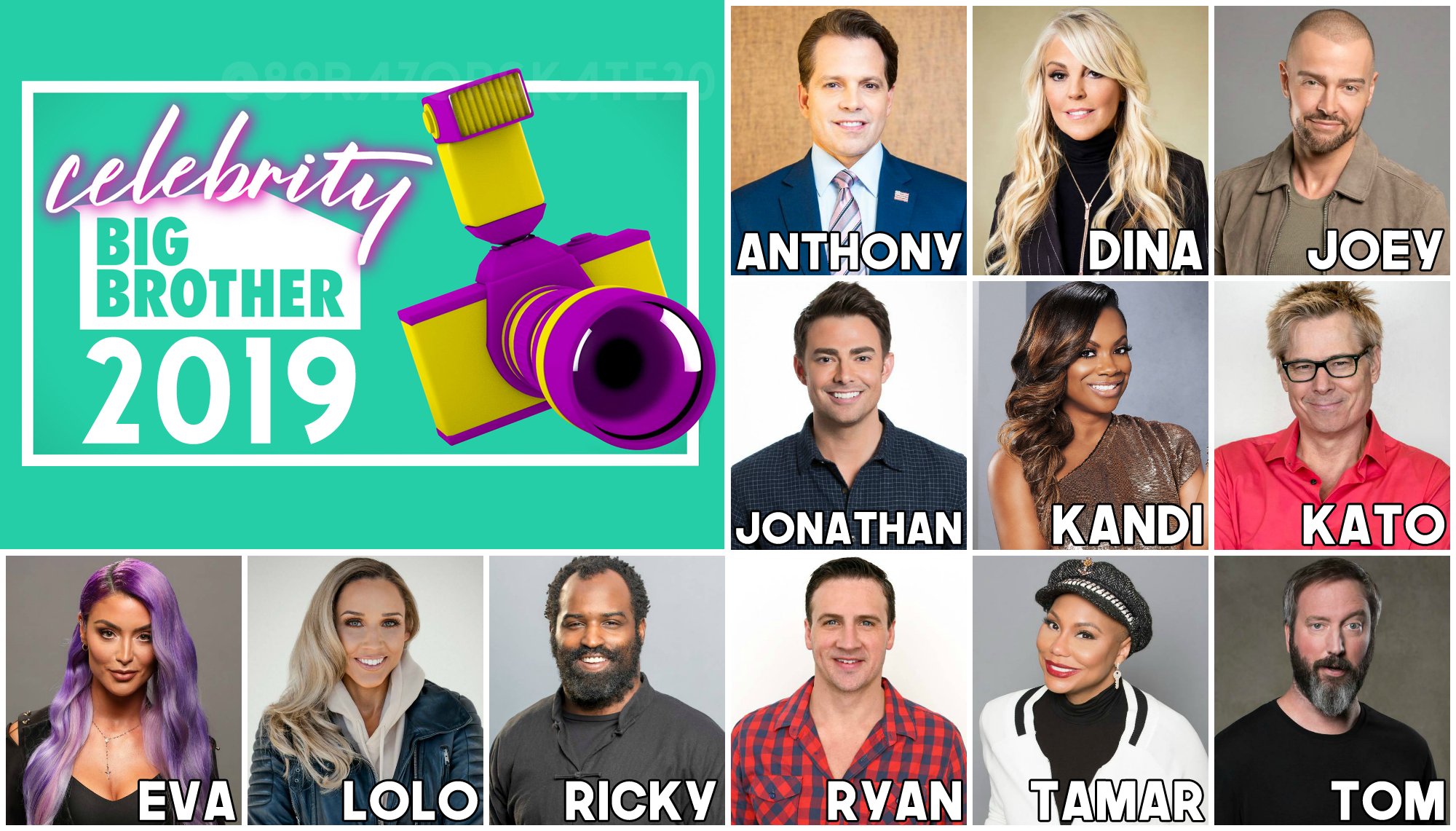 Bigbrotherjunkie 24 Icymi Here Is The Celebrity Big Brother 19 Line Up 12 Celebrities Will Compete Over 4 Weeks To Become The Cbbus2 Champion Taking Home The 250 000 Grand