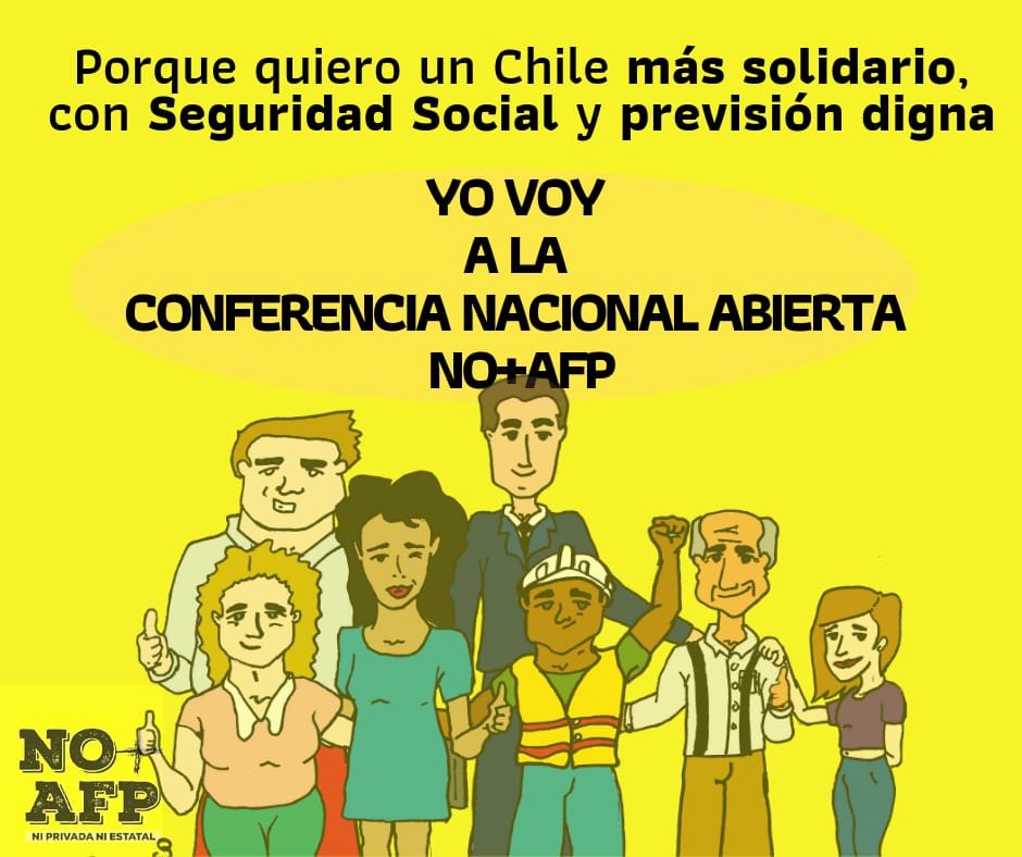 afpcordillera's tweet photo. A terminar con las AFP!!! 
Participa en la #ConferenciaNomasAFP
@NomasAfpMetro 
@SINTRACORPA 
@roxanacegv https://t.co/1mTrQze0wC