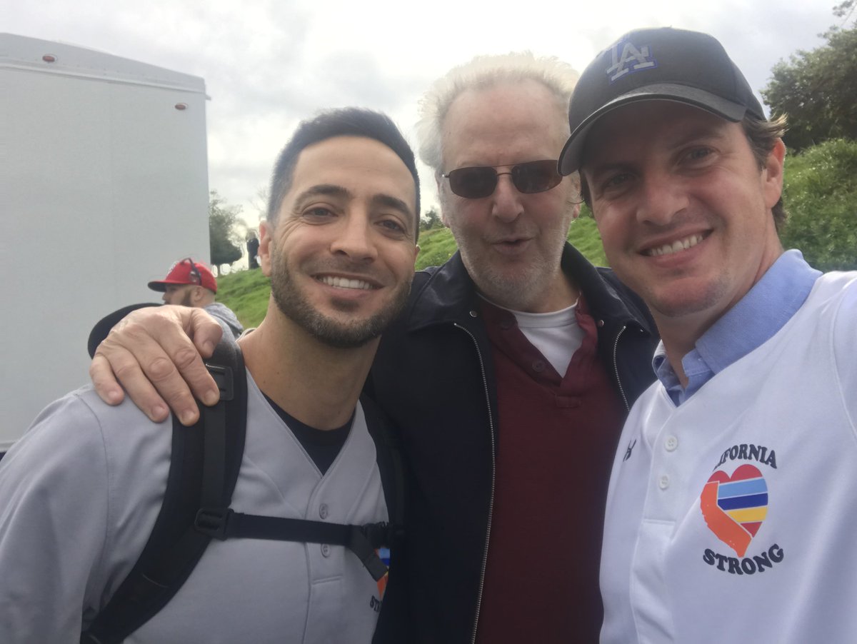 HenrySternCA's tweet image. Local boys done good. Thank you @ChristianYelich (@WestlakeHS_CA class of &apos;10), @Mooose_8 (@ChatsworthBB class of &apos;07) and their most valuable teammate Ryan Braun for bringing us together. 

We are one family #CaliforniaStrong #BorderlineShooting #WoolseyFire #CampFire.