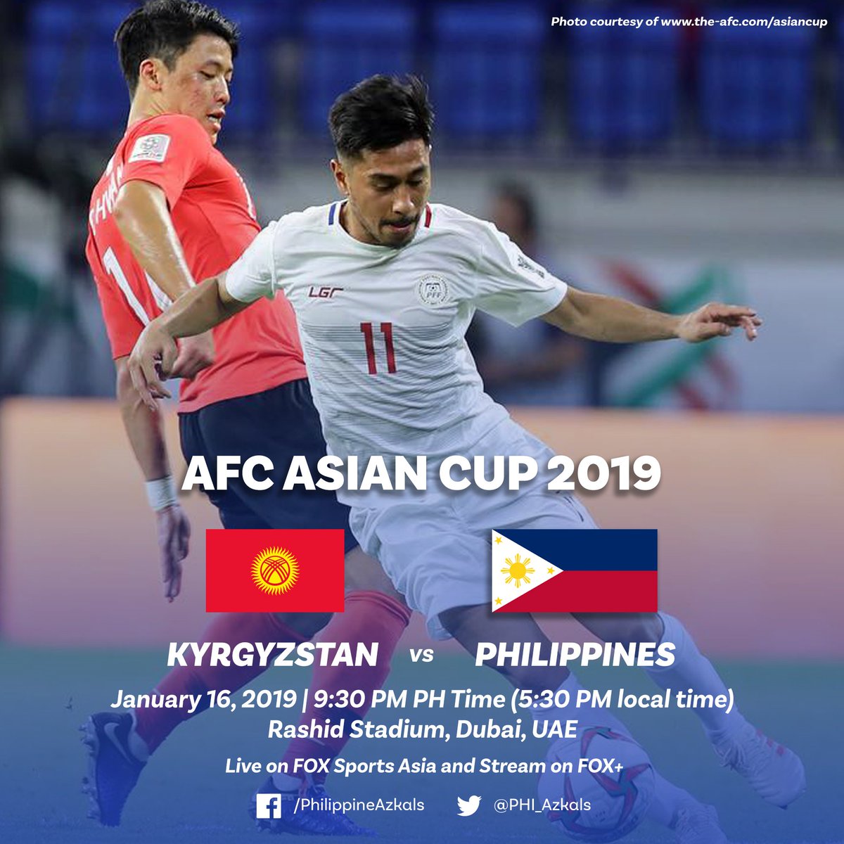 PHI_Azkals's tweet photo. We're still in this, folks.

A win to secure third place and hopefully finish as one of the 4 best third placers and advance to the next round. #AsianCup2019 #Azkals https://t.co/EQjp5tMs9P