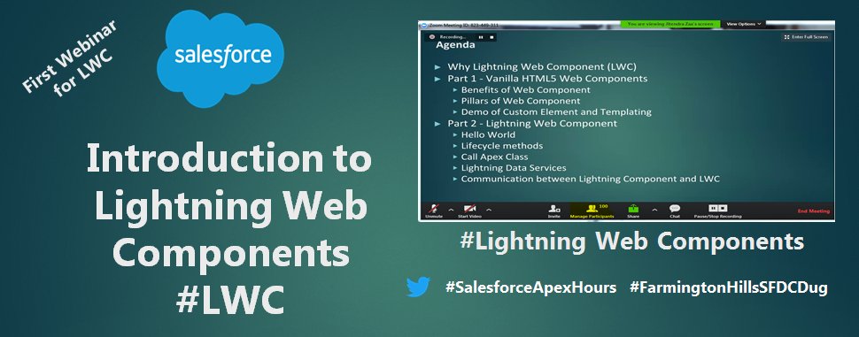 ApexHours's tweet photo. Here is Recording of session 

Introduction to Lightning Web Components (LWC)

https://t.co/6BxLROeYe7

@amit_sfdc https://t.co/7rOFFIn2Pm