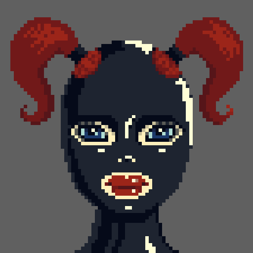 Antimony_Pix's tweet photo. #latexmask bb. This was a challenge. Shout out to all my C&C team in DixelArt guiding me #nsfwpixelart #naughtypixels #dixelart https://t.co/vKVdfRowaT