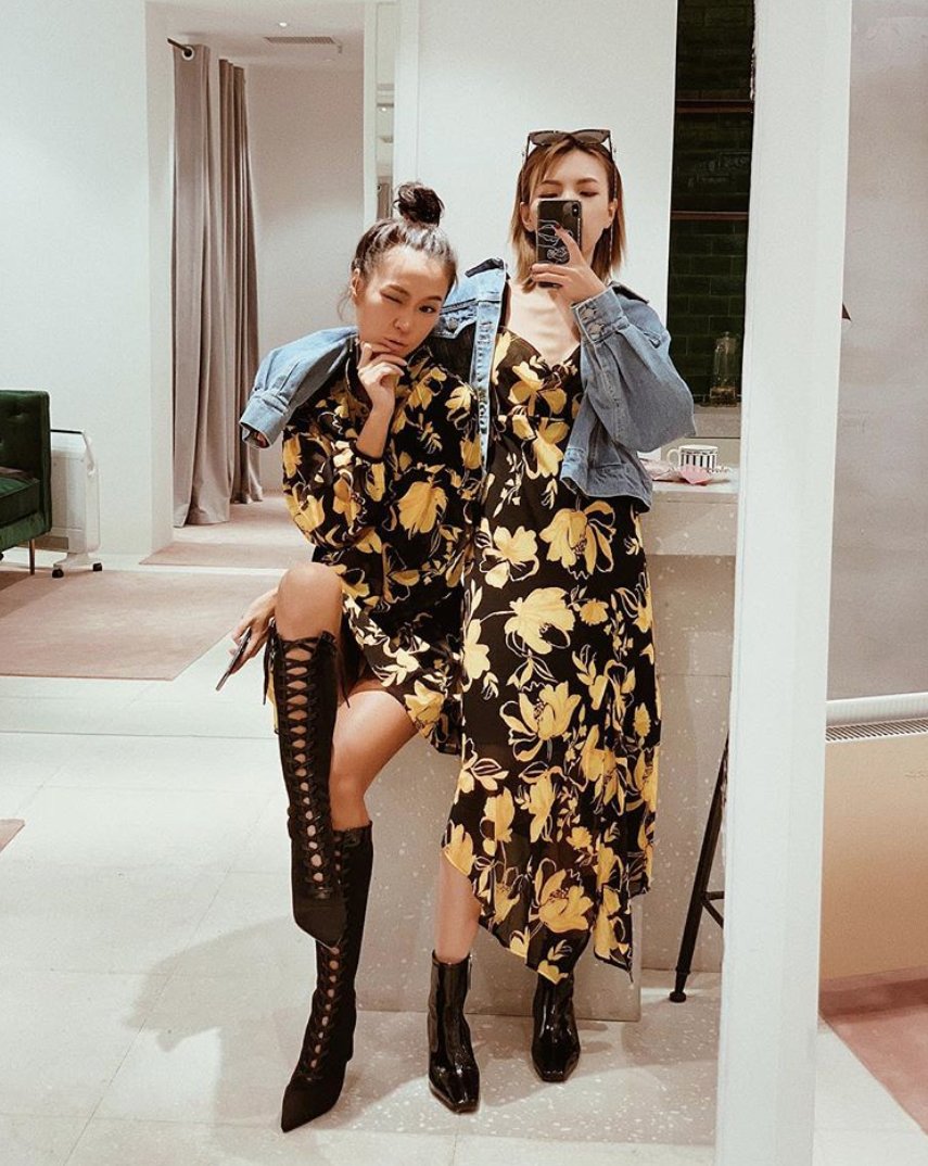 Twinning in @CMEOCOLLECTIVE • babes <a href="/yannnn_yan/">yan nn n</a> + <a href="/yunhuipeng/">Yunhui Peng</a> wear the On And Off LS Dress + Midi Dress • shop them here >> bit.ly/2AMxIST