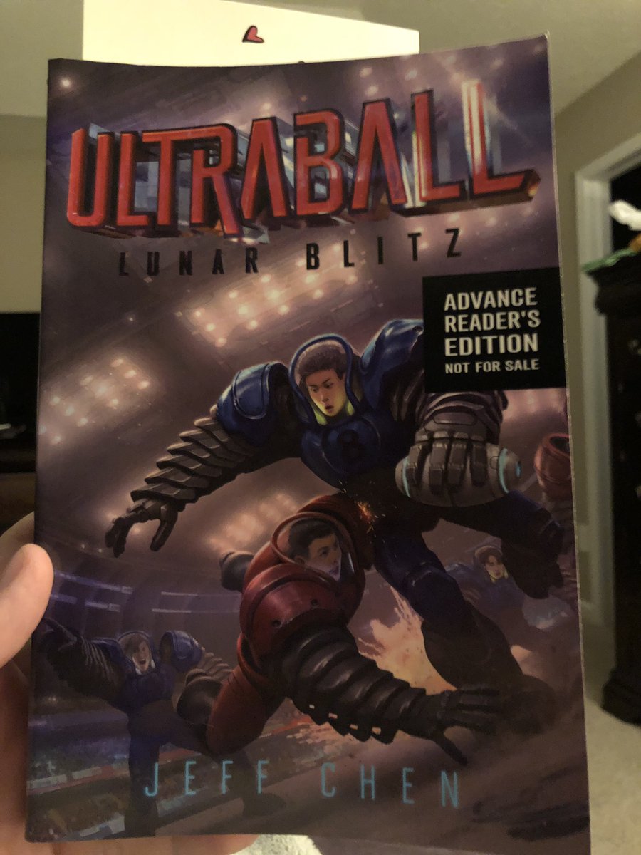 I am really intrigued by this book, out this Tuesday, by <a href="/JeffChenWrites/">Jeff Chen</a>!  It’s about kids playing a football like sport on the moon! I totally want an Ultrabot suit! I am dying to find out more about the Dark Siders! Thanks for sending it on a #bookhike! <a href="/HarperCollins/">HarperCollins</a>