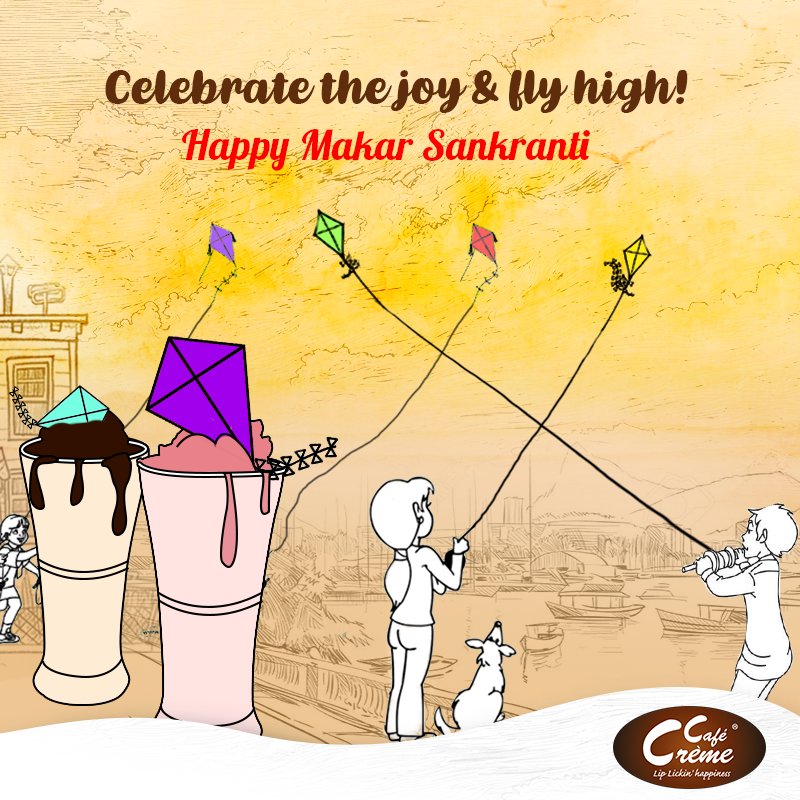 CafeCremeIndia's tweet photo. Welcome the new season of happiness with a smile and a Kuka! #HappyMakarSankranti

#CafeCreme | #CafeChain | #Coffee | #Cafe | #Sweet | #Fresh | #Coffeeholics | #Kuka| #FoodLove | #TheTrendyBarista | #CoffeeTime | #HangoutPlace | #Pune | #NaviMumbai | #Mumbai https://t.co/IiAfmEuBYe