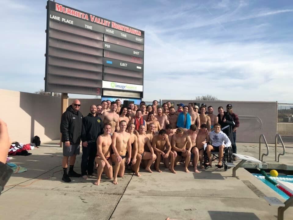 EliteWaterPolo's tweet photo. Congrats Coach Lynton on your retirement after 20 years as head coach of the boys Murrieta Water Polo team! #lotsandlotsofCIFplaques https://t.co/4LUrKpz9cw