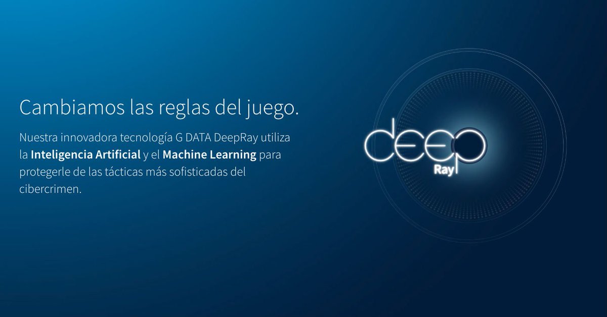 "Con G DATA #DeepRay cambiamos las reglas del juego. Esta tecnología nos permite saltar las distintas capas que camuflan el #malware y llegar directos a su núcleo. Más eficacia y rapidez para bloquear nuevas campañas de malware." Andreas Lüning @aluening85 gdata.es/deepray
