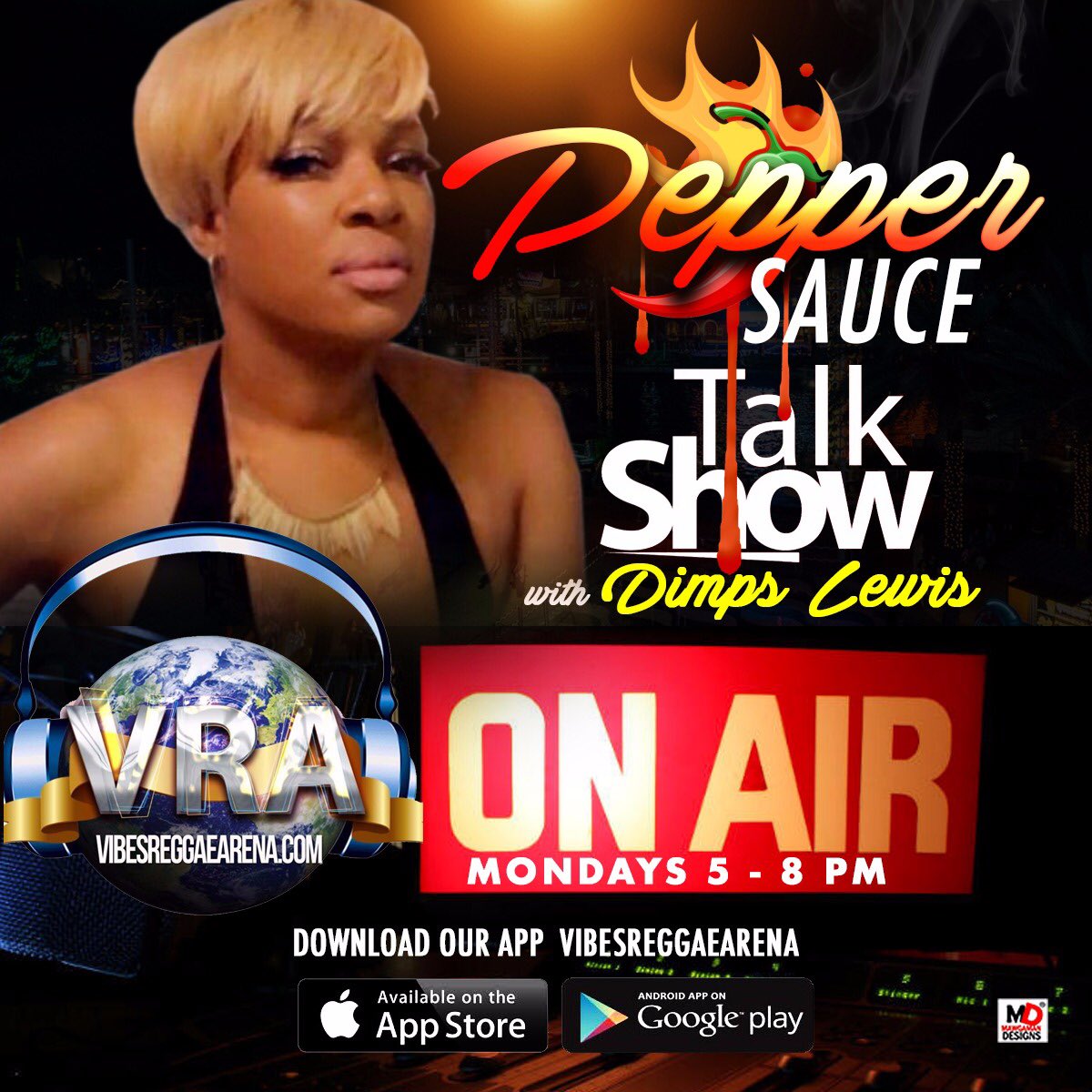 dimpsstarr's tweet photo. #internetradio #thepeppersauce #onair Monday 5-8pm et follow me live on Facebook Dimps Lewis The Pepper Sauce on www.vibesreggaearena #soca #trinidadtobago #music #Radiotalk https://t.co/QM2qxEwpD3