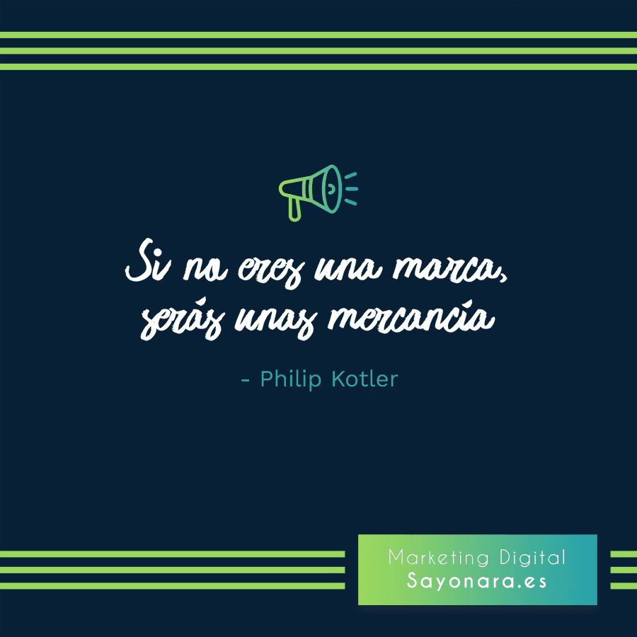 SayonaraEs's tweet photo. Ya lo dijo Kotler, uno de los padres del #Marketing moderno: "Si no eres una #marca, serás una mercancía" ✅
¡Feliz lunes y feliz semana! 😎

https://t.co/oTopmNQ636 | #sayonaramarketing #marketingjerez #jerez #sayonarajerez #marketingdigitaljerez #frasesmk #mkquotes #felizlunes https://t.co/w289u1ba56