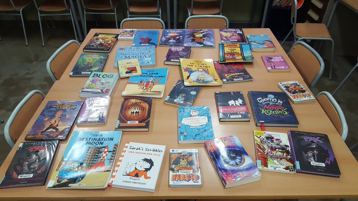 secretsdetinta's tweet photo. ¡Empiezan las maletas viajeras 2019!
A partir de esta semana y durante los meses de enero y febrero, los alumnos de ESO, Bachillerato y Ciclos vindrán a la Biblioteca para echar un vistazo a las novedades y recomendaciones de libros y cómics en catalán, castellano e inglés. https://t.co/ODN0YjaVJG