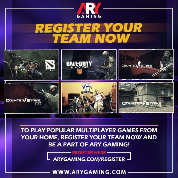 ARYGamingcom's tweet image. Register your team now on: arygaming.com/register

#ARYGaming
